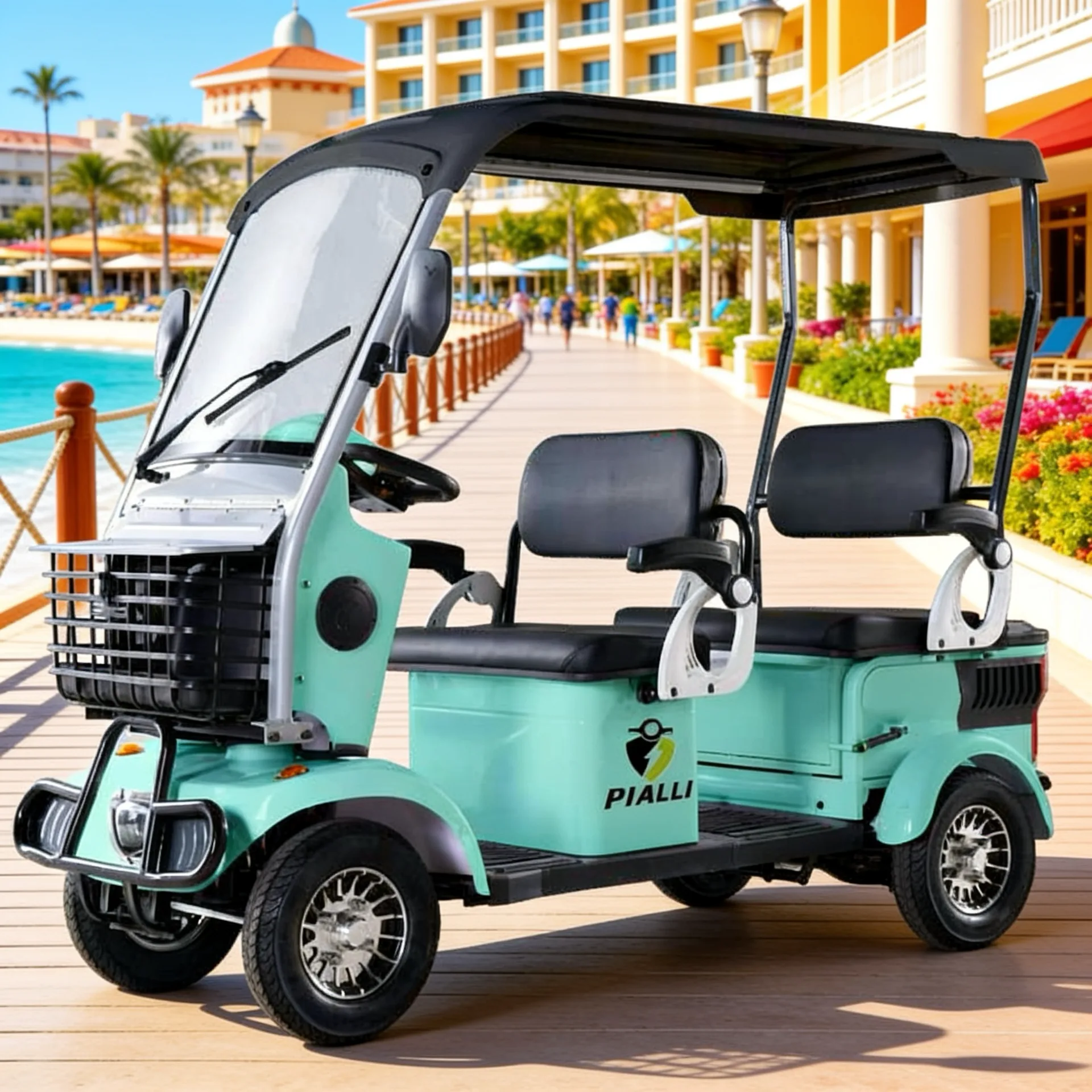 Carrito eléctrico E900 Pialli — en uso real