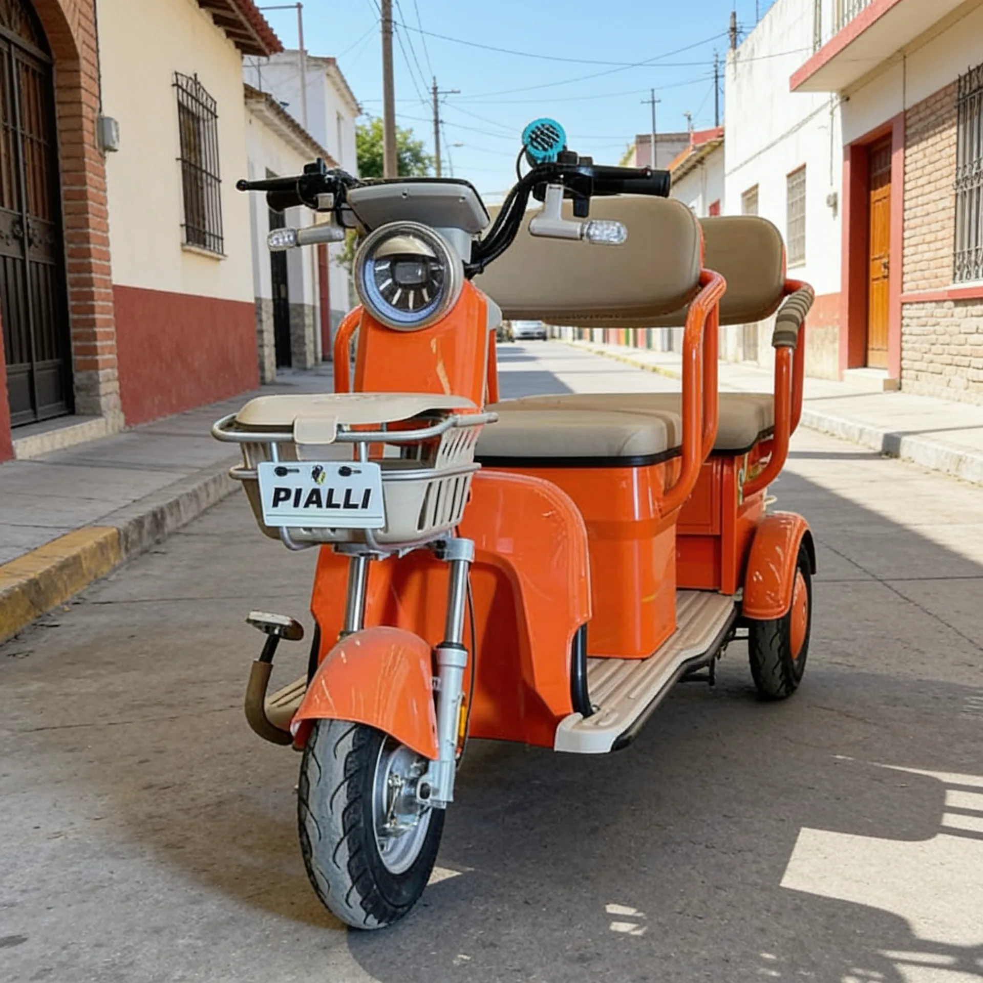 Triciclo eléctrico Family Plus Pialli — en uso real